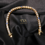 צמיד טניס עין כחולה כסף 925