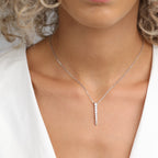 שרשרת כסף תליון שפיץ זרקונים