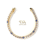 צמיד טניס עין כחולה כסף 925