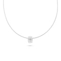 שרשרת Crystal Oval – תליון אובל נוצץ לאישה