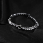 צמיד טניס תלתן - זהב לבן