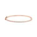 צמיד קשיח כסף 925 רוז גולד עם זרקונים – Elegant Spark Bangle