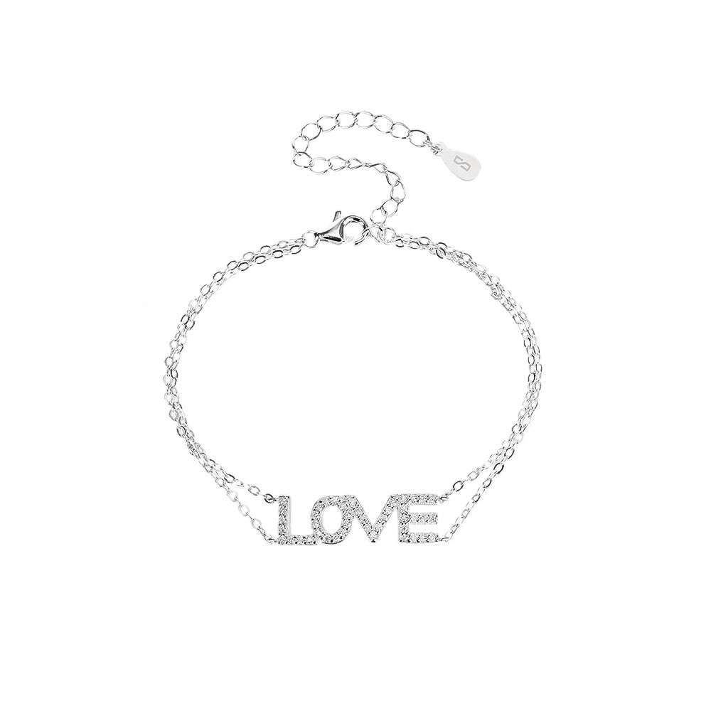 צמיד LOVE נוצץ – כסף 925 סטרלינג