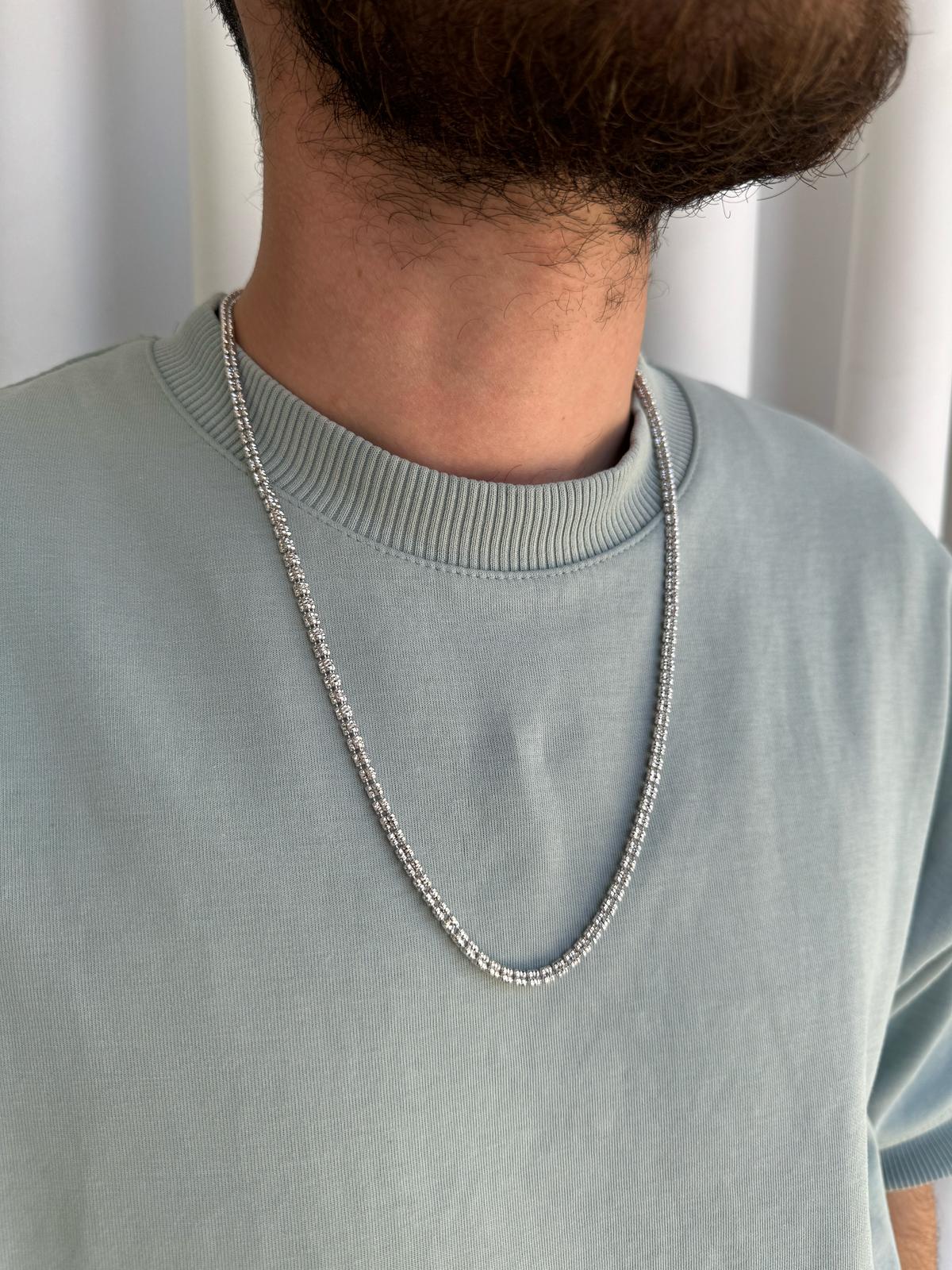 שרשרת אייס איטלקית 3 שורות – כסף 925
