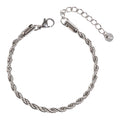 צמיד חבל כסוף קלאסי – Rope Style Bracelet