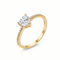 טבעת לב בציפוי זהב 14K – Golden Heart Spark