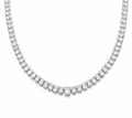 שרשרת טניס יוקרתית בציפוי רודיום – Silver Elegance