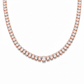 שרשרת טניס יוקרתית בציפוי זהב אדום 14K – Rose Gold Elegance ✨