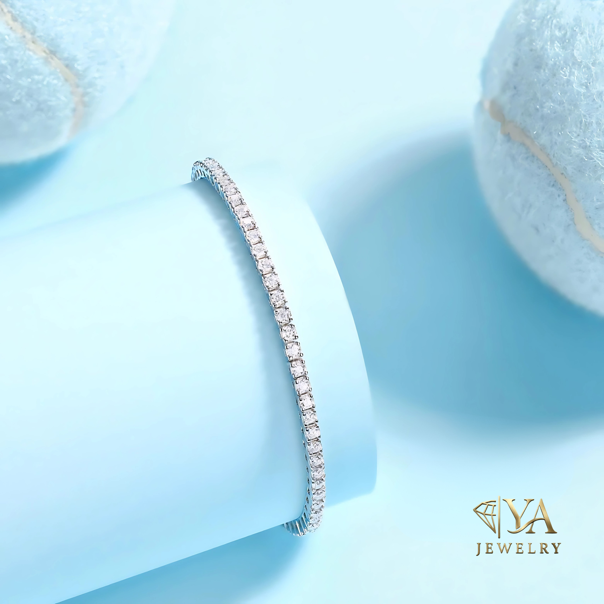 צמיד טניס מהודר כסף טהור 925