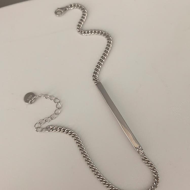 צמיד קרסול חלק מכסף 925