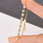 צמיד כסף 925 עם מויסנייט 0.9 קראט
