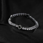 צמיד טניס תלתן - זהב לבן