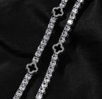 צמיד טניס תלתן - זהב לבן