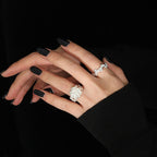 טבעת כסף 925 – גלים מפותלים כפולים