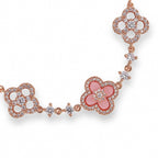 Pink Flower 925 Sterling Silver Bracelet – Rose Gold