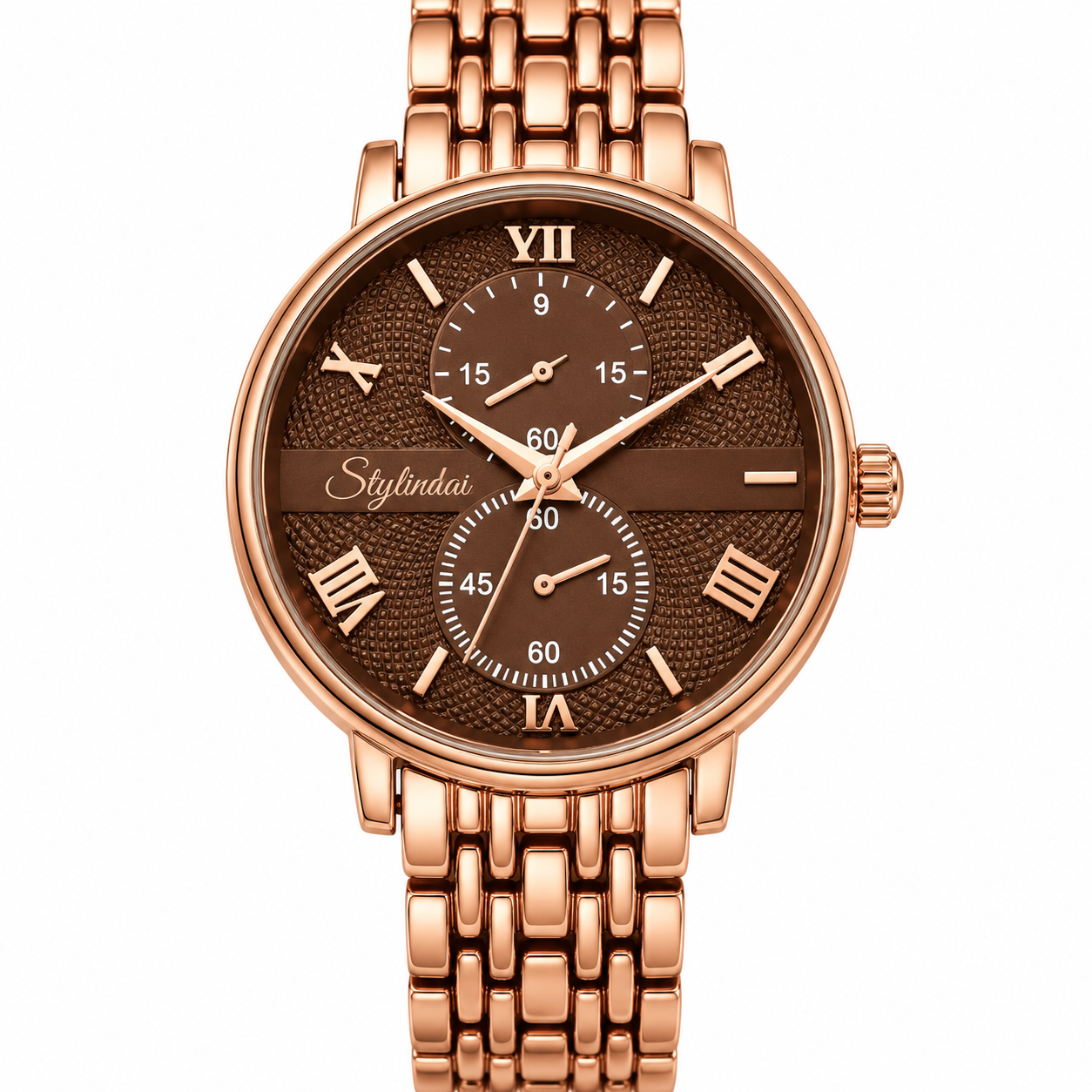 שעון נשים רוז גולד יוקרתי – Elegant Rose Gold