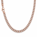 שרשרת Moon Chain יוקרתית מכסף 925 – ציפוי רוז גולד 18K