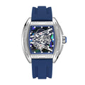 שעון Skeleton יוקרתי לגבר – Blue Silver