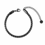צמיד חוליות שחור לגבר – Black Link Bracelet