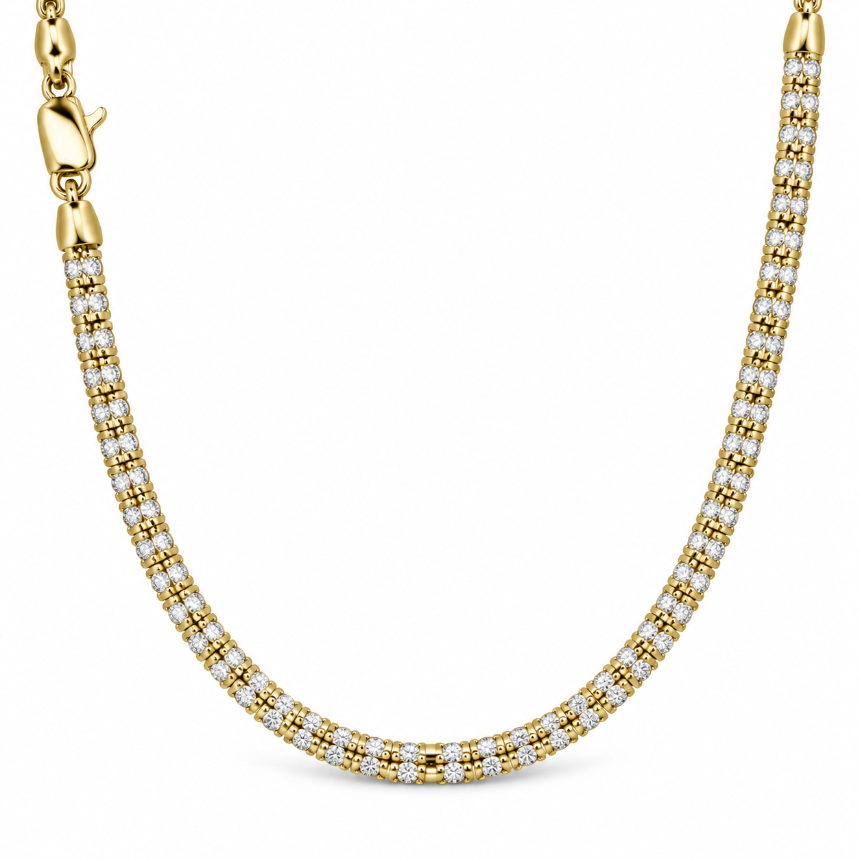 שרשרת Moon Chain יוקרתית מכסף 925 – ציפוי רוז גולד 18K