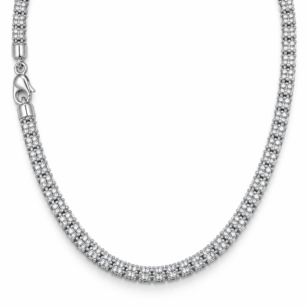 שרשרת Moon Chain יוקרתית מכסף 925 – ציפוי רוז גולד 18K