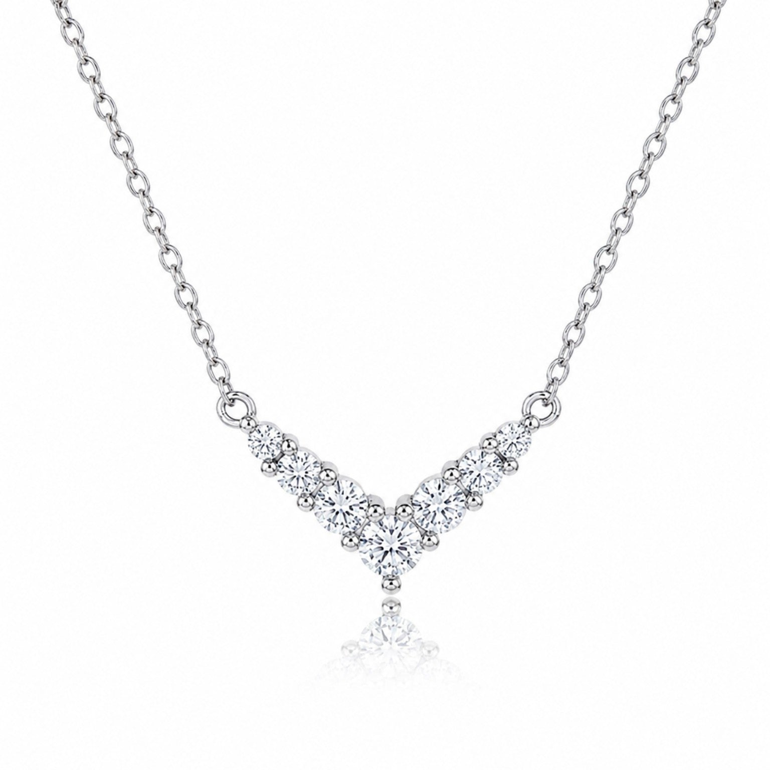 שרשרת V אלגנטית מכסף 925 לנשים