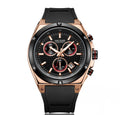 שעון MEGIR Chronograph יוקרתי לגבר – Rose Gold Black