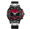 שעון MEGIR Chronograph לגבר – Black Red Sport