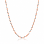 שרשרת אייס איטלקית 3 שורות – כסף 925 בציפוי רוז גולד